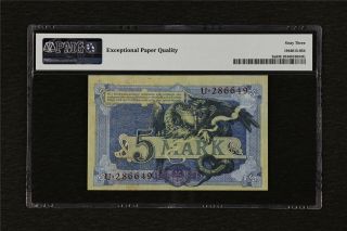 1904 Germany Imperial Treasury Note 5 Mark Pick 8a PMG 63 EPQ Choice UNC 2