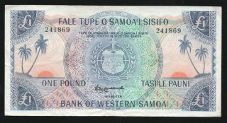 1963 Bank Of Western Samoa £1 1 Pound Note P 14