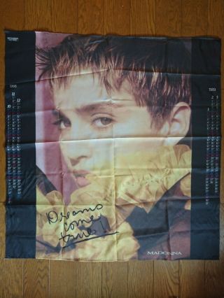 Madonna Mitsubishi Japan Hi - Fi Video Player Prize Fablic Tapestry W/ Calendar