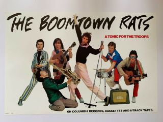 1979 Boomtown Rats Tonic For The Troops Promotional Rock Poster 30 X 20