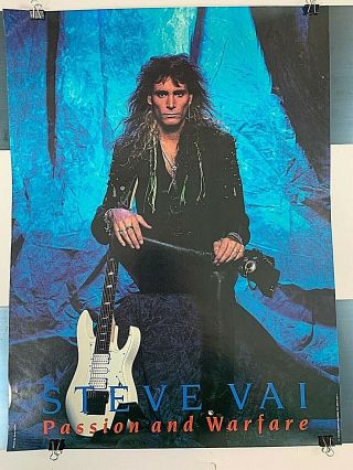 Steve Vai Guitar Passion & Warfare 1990 Vintage Music Record Store Promo Poster