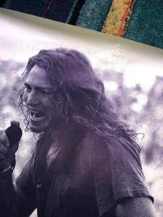 HUGE Vintage UK Pearl Jam 1992 Magnussen Park Eddie Vedder poster 55 