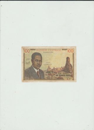 Cameroun Banque Centrale 100 Francs 1962