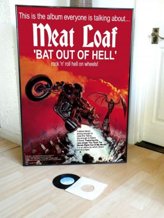 Meat Loaf Bat Out Of Hell Promo Poster,  Lyric Sheet,  Jim Steinman,  Theatre