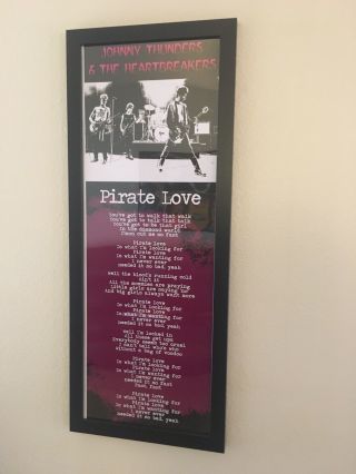 Johnny Thunders Pirate Love Lyric Poster