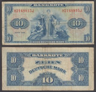 Germany 10 Deutsche Mark 1948 (f) Banknote P - 5