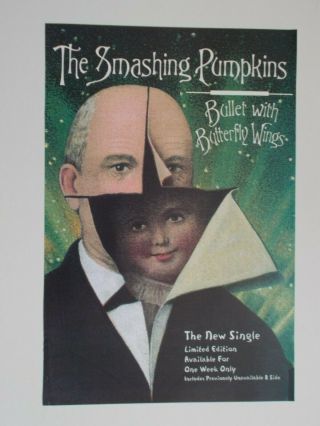 Smashing Pumpkins - Bullet With Butterfly.  Uk 1995 Virgin/hut 10 " X 15 " Poster