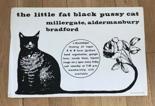 The Little Fat Black Pussy Cat - Vintage Bradford Poster Georgia Fame Moody Blues