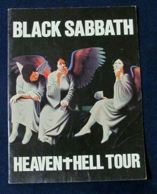 Black Sabbath 1980 Heaven,  Hell Tour Concert Program Tour Book Vg