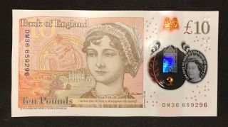 10 British Pound Banknote,  Bank of England,  UNC,  2016 Series 2