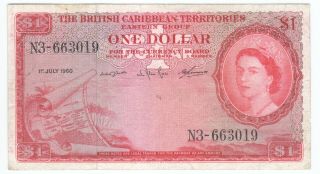 British Caribbean Territories 1 Dollar 1960 P - 7