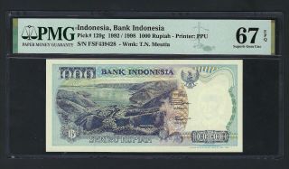 Indonesia 1000 Rupiah 1992 P129g Uncirculated Grade 67