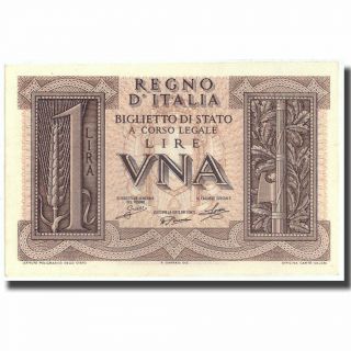 [ 216059] Banknote,  Italy,  1 Lira,  1939,  1939 - 11 - 14,  Km:26,  Unc