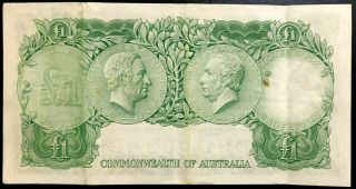[17329] Australia 1 pound 1953 VF P - 30a Banknote Q.  E II 2