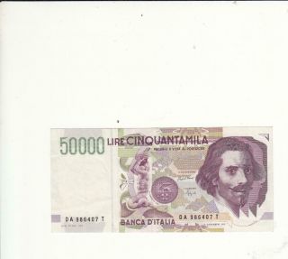 Italy Italian Banknote 50000 Lire 50000 Lires 1992