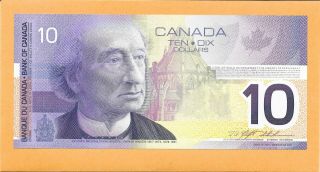 2001 Canadian 10 Dollar Bill Fdv5695828 Crisp (unc)