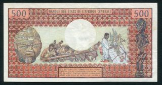 Gabon 500 francs 1974 Women with Kerchief P2a Signature 6 aUNC 3