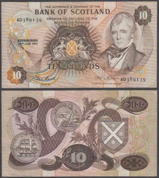 Bank Of Scotland,  10 Pounds,  1982,  Vf,  P - 113 (c)