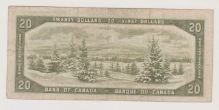 1954 Canada $20 Twenty Dollar Canadian Bank Note 2