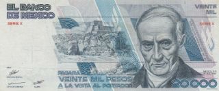 Mexico: 20,  000 Pesos Quintana Roo Jul 19,  1985 Banco De Mexico.