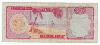 Cayman Islands P - 7a 10 Dollars L.  1974 circulated 2