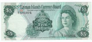 Cayman Islands P - 2a 5 Dollars L.  1971 Xf