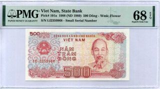 Vietnam 500 Dong 1988 (1989) P 101 A Gem Unc Pmg 68 Epq