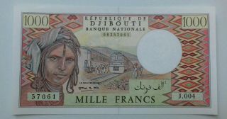 Banknote/billet.  Djibouti 1000 Francs 1991 Pick37/b102f Unc/neuf