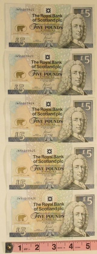 2005 Jack Nicklaus Commemorative Royal Bank of Scotland 5 Pound Note 5 2