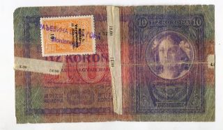 Serbia Austria Hungary Montenegro 10 Kronen 1904 Ovp,  Stamp Rare