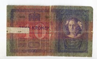 Serbia Austria Hungary MONTENEGRO 10 Kronen 1904 ovp,  STAMP RARE 2