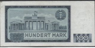 Germany 100 Mark Berlin 1964 P 26r Prefix ZB Replacement Circulated Banknote 2