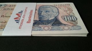 World Paper Money Argentina 100 Pesos Argentinos 1983/85 25 Bank Notes