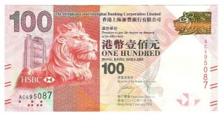 Hong Kong,  100 Dollars 2010,  Bank Of China (unc) 1434