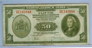 Netherlands East Indies 1943 50 Gulden P - 116 Very Fine