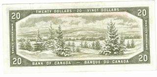 1954 $20 Bank of Canada Note BEATTIE RASMINSKY 2