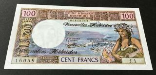 Hebrides - 100 Francs 1975 P 18c Uncirculated
