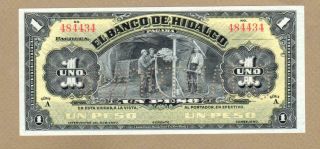 Mexico: 1 Peso Banknote,  (unc),  P - S304b,  1914,