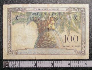 Nd (1952) French Somaliland 100 Francs P - 26 Banknote Djibouti