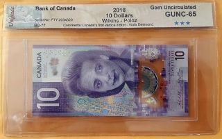 Canada 2018 $10 Canada 