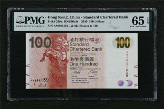 2010 Hong Kong China - Standard Chartered Bank 100 Dollars Pick 299a Pmg 65epq Unc