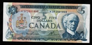1972 Bank Of Canada $5 Dollars Replacement Note Sp 2501848 Bc - 48ba