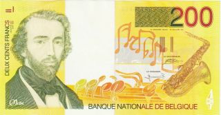 Belgium 200 Francs Banknote 1995 Choice About Uncirculated Pick 148 - A