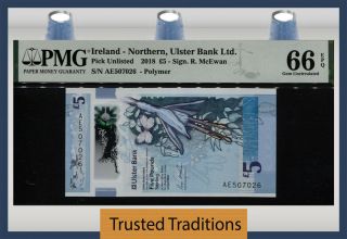 Tt Pk Unl 2018 Ireland Northern Ulster Bank Ltd.  5 Pounds Pmg 66 Epq Gem Unc