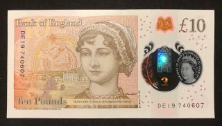 10 British Pound Banknote,  Bank of England,  aUNC,  2016 Series 2