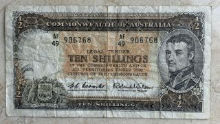 Australia 10 Shillings,  Coombs - Wilson Banknote (1961)