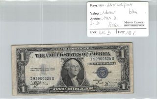 Billet Usa - 1 Dollar Bleu 1935 B I - D - Rare