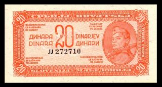 Yugoslavia 51 - 20 Dinara 1944 Unc
