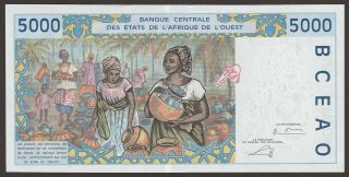 Ch UNC 2003 West African States 5000 Francs P - 313Cm / B118Cm BURKINA FASO 333 2