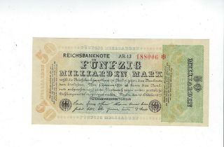 Reichsbanknote Germany - - - 10 Oktober 1923 - - 50 Milliarden Mark //740